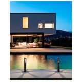 Nova Luce DEVORA kültéri állólámpa, szürke, 3000K melegfehér, beépített LED, 1x8W, 195 lm, 822642