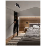 Nova Luce DUBLIN mennyezeti lámpa, fekete, GU10 foglalattal, max. 2x10W, 9155812