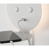 Nova Luce ECLIP fali lámpa, polc funkcióval, fehér, 3000K melegfehér, beépített LED, 1x6W, 310 lm, 9173281