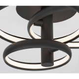 Nova Luce EMIL mennyezeti lámpa, fekete, 3000K melegfehér, beépített LED, 1x30W, 2300 lm, 9349063