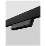 Nova Luce ESTE sínre szerelhető lámpa, profile mágnes profilos sínrendszerhez, állítható dőlésszögű, fekete, 4000K természetes fehér, beépített LED, 1x15W, 1428 lm, 8252006