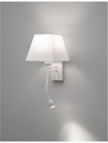 Nova Luce fali lámpa, fehér, E27 foglalattal, max. 1x28W, 8127401