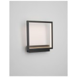 Nova Luce fali lámpa, fekete, 3000K melegfehér, beépített LED, 1x18W, 1080 lm, 9421751