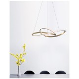 Nova Luce FUSION több ágú függeszték, bronz, 3000K melegfehér, beépített LED, 1x53W, 4081 lm, 1701101002