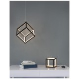 Nova Luce GABBIA 1 ágú függeszték, fekete, 3000K melegfehér, beépített LED, 1x45W, 3375 lm, 9818251