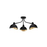 Nova Luce GETI mennyezeti lámpa, fekete, E14 foglalattal, max. 3x5W, 9555807