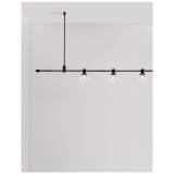 Nova Luce GRAMMI 01 függesztett sín szerkezet, decorative mágneses sínrendszerhez, fekete, max. 60W, 9180563