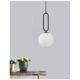 Nova Luce GRUS 1 ágú függeszték, fekete, E27 foglalattal, max. 1x12W, 9191202