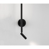 Nova Luce HANDY fali lámpa, olvasókarral, fekete, 3000K melegfehér, beépített LED, 1x6W, 310 lm, 9182812