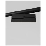 Nova Luce HARN sínre szerelhető lámpa, profile mágnes profilos sínrendszerhez, állítható dőlésszög, fekete, 3000K melegfehér, beépített LED, 1x15W, 1200 lm, 9136125