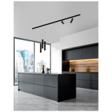 Nova Luce JAZZ sínre szerelhető lámpa, függeszték, profile mágnes profilos sínrendszerhez, fekete, 4000K természetes fehér, beépített LED, 1x10W, 800 lm, 8252010