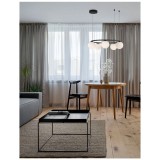 Nova Luce JOLINE több ágú függeszték, fekete, 3200K melegfehér, beépített LED, 1x40W, 2580 lm, 9919603