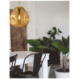 Nova Luce LAVA 1 ágú függeszték, arany, E27 foglalattal, max. 1x12W, 9190403