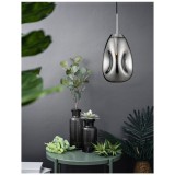 Nova Luce LAVA 1 ágú függeszték, szürke, E27 foglalattal, max. 1x12W, 9190392