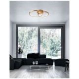 Nova Luce LEON mennyezeti lámpa, matt arany, 3000K melegfehér, beépített LED, 1x44W, 2650 lm, 8100282