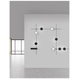 Nova Luce LIBO sínre szerelhető lámpa, wall fali mágneses dekor sínrendszerhez, fekete, 3000K melegfehér, beépített LED, 1x6W, 300 lm, 9180006