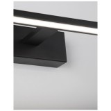 Nova Luce LIVIA fürdőszobai fali lámpa, fekete, 3000K melegfehér, beépített LED, 30W, 2422 lm, 9053302