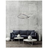 Nova Luce LIVORNO mennyezeti lámpa, króm, 3000K melegfehér, beépített LED, 1x29W, 2010 lm, 8107402