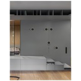 Nova Luce MAGNA sínszerkezet, wall fali mágneses dekor sínrendszerhez, fekete, 9180660