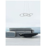 Nova Luce MARTINO több ágú függeszték, króm, 3000K melegfehér, beépített LED, 1x50W, 3250 lm, 8101141