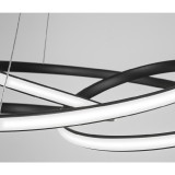 Nova Luce MENTON több ágú függeszték, fekete, 3000K melegfehér, beépített LED, 1x43W, 3013 lm, 9147112