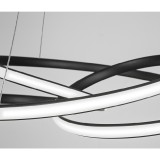Nova Luce MENTON több ágú függeszték, fekete, 3000K melegfehér, beépített LED, 43W, 3013 lm, 9147112