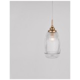 Nova Luce MOND 1 ágú függeszték, üveg, E14 foglalattal, max. 1x5W, 9738212