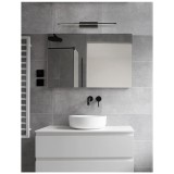 Nova Luce MONDRIAN fürdőszobai fali lámpa, fekete, 3000K melegfehér, beépített LED, 1x20W, 1615 lm, 9053202