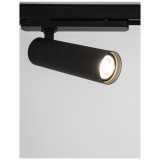 Nova Luce MONVEL 3 fázisú sínre szerelhető lámpa, decorative mágneses sínrendszerhez, fekete, 3000K melegfehér, beépített LED, 1x30W, 2230 lm, 9062302