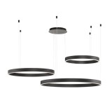Nova Luce MOTIF több ágú függeszték, fekete, 3000K melegfehér, beépített LED, 1x143W, 13163 lm, 9530170