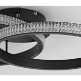 Nova Luce NAGER mennyezeti lámpa, fekete, 3000K melegfehér, beépített LED, 1x28W, 1681 lm, 9481094