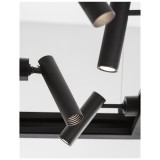 Nova Luce NAP sínre szerelhető lámpa, profile mágnes profilos sínrendszerhez, forgatható lámpafejjel, fekete, 3000K melegfehér, beépített LED, 1x10W, 800 lm, 8925220