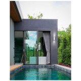 Nova Luce NERO kültéri fali lámpa, fehér, GU10 foglalattal, max. 2x35W, 910042