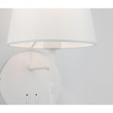 Nova Luce NIA fali lámpa, olvasókarral, fehér, E14 foglalattal, max. 1x5W, 180 lm, 9182371