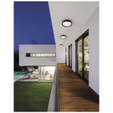 Nova Luce OLIVER kültéri mennyezeti lámpa, fekete, 3000K melegfehér, beépített LED, 20W, 1550 lm, 9944603