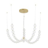 Nova Luce PERLA függeszték, üveg, 3000K melegfehér, beépített LED, 1x130W, 11376 lm, 9695203