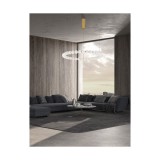 Nova Luce PERLA függeszték, üveg, 3000K melegfehér, beépített LED, 1x72W, 6492 lm, 9695231