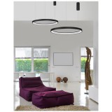 Nova Luce PERTINO 1 ágú függeszték, fekete, 3000K melegfehér, beépített LED, 61W, 4235 lm, 9853686