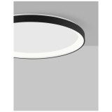 Nova Luce PERTINO mennyezeti lámpa, fekete, 3000K melegfehér, beépített LED, 38W, 2280 lm, 9853674