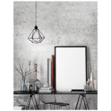 Nova Luce PIETRA 1 ágú függeszték, fekete, E27 foglalattal, max. 1x40W, 673601