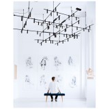 Nova Luce PUZZLE függesztett sín szerkezet, decorative mágneses sínrendszerhez, fekete, max. 100W, 9180566