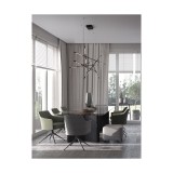 Nova Luce RACCIO függeszték, fekete, 3000K melegfehér, beépített LED, 1x92W, 6868 lm, 9695216