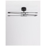 Nova Luce RACCIO mennyezeti lámpa, fekete, 3000K melegfehér, beépített LED, 1x30W, 2100 lm, 9180761