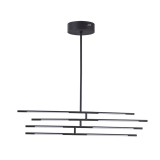 Nova Luce RACCIO több ágú függeszték, fekete, 3000K melegfehér, beépített LED, 1x40W, 2800 lm, 9180780