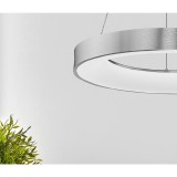 Nova Luce RANDO THIN 1 ágú függeszték, ezüst, 3000K melegfehér, beépített LED, 50W, 2864 lm, 9453456
