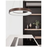 Nova Luce RANDO THIN 1 ágú függeszték, kávé, 3000K melegfehér, beépített LED, 50W, 2864 lm, 9453455