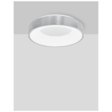 Nova Luce RANDO THIN mennyezeti lámpa, matt ezüst, 3000K melegfehér, beépített LED, 30W, 1845 lm, 9353834