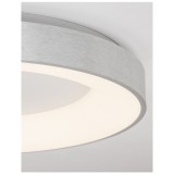 Nova Luce RANDO THIN mennyezeti lámpa, matt ezüst, 3000K melegfehér, beépített LED, 50W, 2864 lm, 9353856