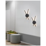 Nova Luce RESLIN fali lámpa, fekete, 3000K melegfehér, beépített LED, 1x18W, 890 lm, 9100202