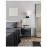Nova Luce SAVONA fali lámpa, állítható olvasókarral, fekete, E27 foglalattal, max. 1x12W, 210 lm, 9919151